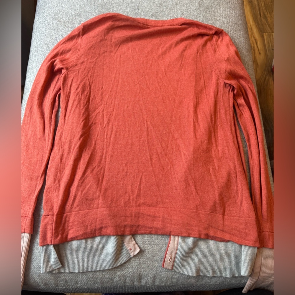 Diane Von Furstenberg Coral Silk/Cashmere Cardigan - Picture 6 of 6